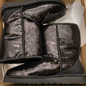 Black sequin Ugg Boots